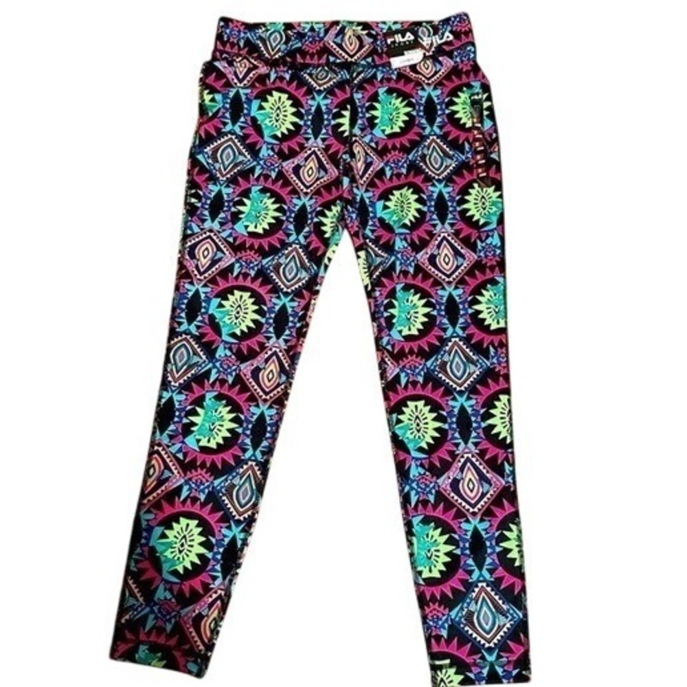 NWT Fila performance‎ running tights Size M BRIGHT colors